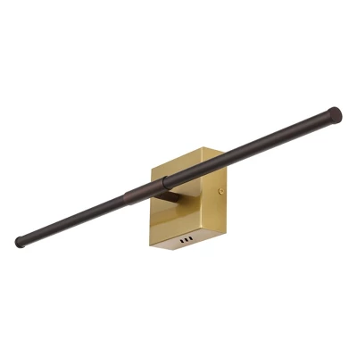 28" Makena Dimmable Integrated LED Modern Metal Wall Sconce Oil Rubbed Bronze/Brass Gold - JONATHAN Y 9 28" Makena Dimmable Integrated LED Modern Metal Wall Sconce Oil Rubbed Bronze/Brass Gold - JONATHAN Y - Image 9