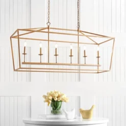 49" LED Metal Pagoda Linear Lantern Pendant - Jonathan Y -Furniture store GUEST 4a4608b7 4dca 4a50 b5b4 441100aafdf1