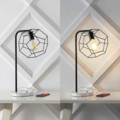 23.5" Penta Industrial Farmhouse Head-Adjustable Iron LED Task Lamp With USB Charging Port Black (Includes LED Light Bulb) - JONATHAN Y 12 23.5" Penta Industrial Farmhouse Head-Adjustable Iron LED Task Lamp With USB Charging Port Black (Includes LED Light Bulb) - JONATHAN Y -Furniture store GUEST 4a5f10de da35 4583 bb8b a87e5ad97a41