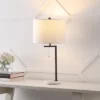 JONATHAN Y Alyssa Metal/Marble LED Table Lamp