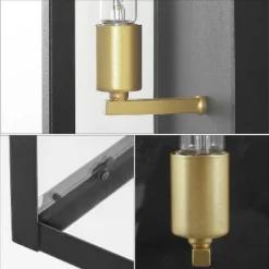 JONATHAN Y Berlin 20" Modern Industrial Indoor/Outdoor Rectangular Iron/Glass LED Outdoor Lantern -Furniture store GUEST 4b98215a 8542 428d 82f6 cc8a9f674fa0