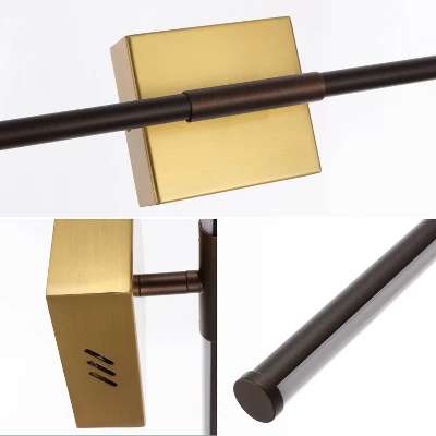 28" Makena Dimmable Integrated LED Modern Metal Wall Sconce Oil Rubbed Bronze/Brass Gold - JONATHAN Y 6 28" Makena Dimmable Integrated LED Modern Metal Wall Sconce Oil Rubbed Bronze/Brass Gold - JONATHAN Y - Image 6