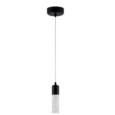 4.75" LED 1-Light Bolha Bubble Acrylic/Iron Minimalist Pendant Black - JONATHAN Y 3 4.75" LED 1-Light Bolha Bubble Acrylic/Iron Minimalist Pendant Black - JONATHAN Y - Image 3