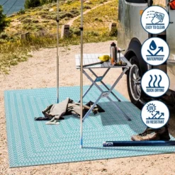 Chevron Modern Concentric Squares Indoor/Outdoor Area Rug - JONATHAN Y -Furniture store GUEST 4d7a89e8 7e55 4685 9d85 b02d703453e9