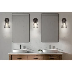 5.13" Metal Evelyn Vanity Wall Light Black - JONATHAN Y: Industrial Edison Bulb Bath Sconce 7 5.13" Metal Evelyn Vanity Wall Light Black - JONATHAN Y: Industrial Edison Bulb Bath Sconce -Furniture store GUEST 4dd1375e e45d 427d bf60 10e3ed242305