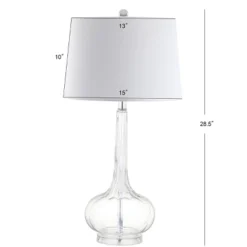 28.5" (Set Of 2) Bette Glass Teardrop Table Lamp (Includes LED Light Bulb) - JONATHAN Y -Furniture store GUEST 4e6d8e94 0d04 46e5 a91d f9d7de4afe00