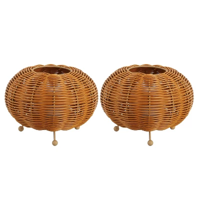 JONATHAN Y Kairi Modern Bohemian Indoor/Outdoor Faux Rattan Lantern Rechargeable/Cordless Dimmable Integrated LED Table Lamp 7 JONATHAN Y Kairi Modern Bohemian Indoor/Outdoor Faux Rattan Lantern Rechargeable/Cordless Dimmable Integrated LED Table Lamp - Image 7