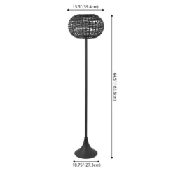 JONATHAN Y Jaemin Modern Coastal Faux Rattan Integrated Indoor/Outdoor LED Solar Powered Floor Lamp -Furniture store GUEST 4f5a4c31 4a41 4a48 a558 9f7fddf8780f