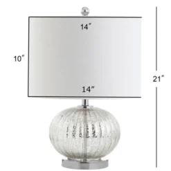 21" Glass Judith Mercury Table Lamp (Includes LED Light Bulb) Silver - JONATHAN Y -Furniture store GUEST 5100b597 b7f8 4f6d a207 e13c8fd2fa15