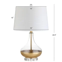 24.5" Glass West Table Lamp (Includes LED Light Bulb) Clear - JONATHAN Y -Furniture store GUEST 52b785aa 2c36 4e07 a06e f92e90babbc0