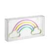 11.75" Rainbow Contemporary Glam Acrylic Box Pendant (Includes LED Light Bulb) Neon - JONATHAN Y