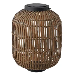 JONATHAN Y Nara Modern Global Faux Rattan Integrated Indoor/Outdoor LED Solar Powered Lantern -Furniture store GUEST 533695cd b64a 4326 a26f 4a14823d09c0