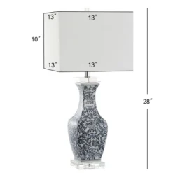 28" Ceramic/Crystal May Table Lamp (Includes LED Light Bulb) Blue - JONATHAN Y -Furniture store GUEST 534c75a7 33db 449c b91c be609ff94d38