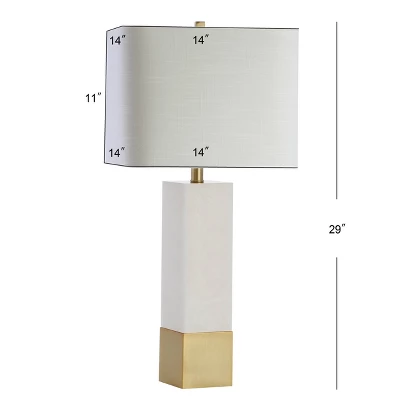 29" Metal/Marble Jeffrey Table Lamp (Includes LED Light Bulb) Gold - JONATHAN Y 3 29" Metal/Marble Jeffrey Table Lamp (Includes LED Light Bulb) Gold - JONATHAN Y - Image 3