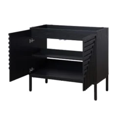 JONATHAN Y Rowan Geometric Modern Transitional 2-Shelf Bath Vanity Cabinet Only (Sink Basin Not Included) -Furniture store GUEST 55ed9ead 0e04 4815 a468 df0546baa049