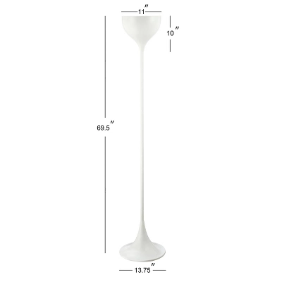 69.5" Metal Joyce Floor Lamp (Includes LED Light Bulb) White - JONATHAN Y 3 69.5" Metal Joyce Floor Lamp (Includes LED Light Bulb) White - JONATHAN Y - Image 3