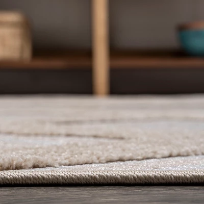 Duwun High-Low Pile Ogee Trellis Tone-on-Tone Indoor/Outdoor Area Rug - JONATHAN Y 5 Duwun High-Low Pile Ogee Trellis Tone-on-Tone Indoor/Outdoor Area Rug - JONATHAN Y - Image 5