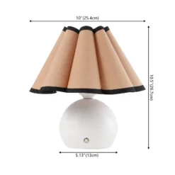 JONATHAN Y Billie Classic Vintage Scalloped Shade Regarcheable/Cordless Dimmable Integrated LED Table Lamps -Furniture store GUEST 5b12f0a2 182b 4dd6 beaa 79926eed6e67