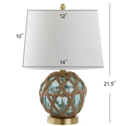 21.5" Glass/Rope Andrews Table Lamp (Includes LED Light Bulb) Blue - JONATHAN Y 5 21.5" Glass/Rope Andrews Table Lamp (Includes LED Light Bulb) Blue - JONATHAN Y -Furniture store GUEST 5d256d0a 6335 4117 b0f4 0ba1fb43a092