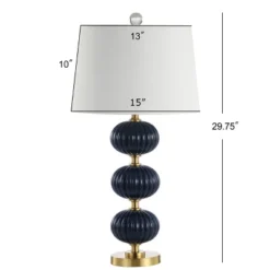 29.75" Glass Carter Table Lamp (Includes LED Light Bulb) Blue - JONATHAN Y -Furniture store GUEST 5dad6121 971d 4ee3 b1f7 0d59bd418f20