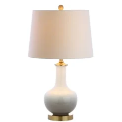 JONATHAN Y Gradient Ceramic/Brass LED Table Lamp