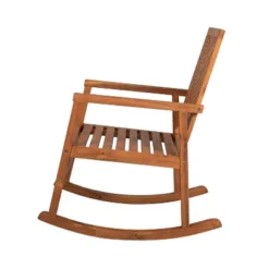 Ned Modern Chevron-Back Acacia Wood Patio Outdoor Rocking Chair - JONATHAN Y -Furniture store GUEST 5e39bcff fd93 4164 a858 aae55d7c0c45