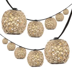 JONATHAN Y Oahu 10' 10-Light Incandescent C7 Hemp Rope Shaded String Lights: UL Listed, Indoor/Outdoor Use, LED Compatible 13 JONATHAN Y Oahu 10' 10-Light Incandescent C7 Hemp Rope Shaded String Lights: UL Listed, Indoor/Outdoor Use, LED Compatible -Furniture store GUEST 5e3bfe92 0cd3 4cf8 8182 c5163ed186b4