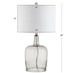 26" Glass Augustine Table Lamp (Includes LED Light Bulb) Gray - JONATHAN Y -Furniture store GUEST 5f208623 4000 469c 83ed 6a10914135e9