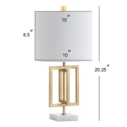 20.25" Metal/Marble Anya Table Lamp (Includes LED Light Bulb) Gold - JONATHAN Y -Furniture store GUEST 602764f1 8e72 4a46 8ed2 88cdd3ddd1ba
