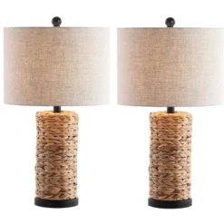 JONATHAN Y Elicia 1-Light Coastal Seagrass LED Table Lamp