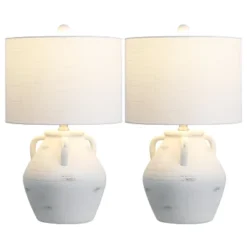 JONATHAN Y Altea 20.5" Rustic Coastal Pottery Jar LED Table Lamp -Furniture store GUEST 62467fb3 f901 4058 8691 ec94f0e9718b
