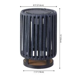 JONATHAN Y Sawara Modern Minimalist Faux Rattan Integrated Indoor/Outdoor LED Solar Powered Lantern 9 JONATHAN Y Sawara Modern Minimalist Faux Rattan Integrated Indoor/Outdoor LED Solar Powered Lantern -Furniture store GUEST 6345f9bb 617f 4c23 b01d 8b20ded0058f
