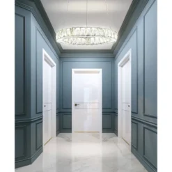 15.75" Metal/Crystal Adjustable Reese Pendant (Includes Energy Efficient Light Bulb) Chrome - JONATHAN Y -Furniture store GUEST 6461a2a2 3289 4319 96df 78538d535a90