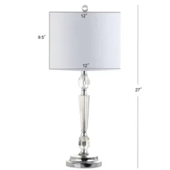27" (Set Of 2) Victoria Crystal Table Lamp (Includes LED Light Bulb) Clear - JONATHAN Y -Furniture store GUEST 6468d176 af68 424f 915c d6cd353351b9