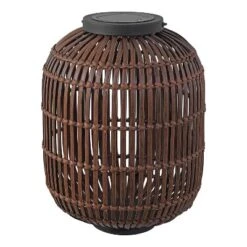 JONATHAN Y Nara Modern Global Faux Rattan Integrated Indoor/Outdoor LED Solar Powered Lantern -Furniture store GUEST 6480052f b036 4395 8426 d54abb860d78