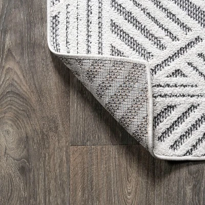 Jordan High-Low Pile Art Deco Geometric Indoor/Outdoor Area Rug - JONATHAN Y 6 Jordan High-Low Pile Art Deco Geometric Indoor/Outdoor Area Rug - JONATHAN Y - Image 6