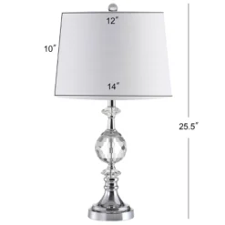 25.5" Crystal/Metal Channing Table Lamp (Includes LED Light Bulb) Clear - JONATHAN Y -Furniture store GUEST 65152337 e2fb 4e3e b0f2 0d2ac54892a3