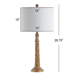 28.7" Blanche Resin Table Lamp (Includes LED Light Bulb) Gold - JONATHAN Y -Furniture store GUEST 6853724a aa52 49a3 961a 6aa4f0d0553b