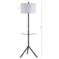 62" Metal Hall End Table Floor Lamp (Includes Energy Efficient Light Bulb) - JONATHAN Y -Furniture store GUEST 6a5788c8 cef9 431b 95da 9edf3420b355