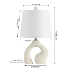 JONATHAN Y Tula Scandinavian Minimalist Ceramic Arch LED Table Lamp -Furniture store GUEST 6b0e6ba1 510d 4d81 9e6a ab69d516f94f