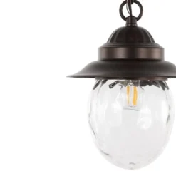 8.25" 1-Light Manteo Farmhouse Industrial Iron/Glass Outdoor LED Pendant Oil Rubbed Bronze/Clear - JONATHAN Y 13 8.25" 1-Light Manteo Farmhouse Industrial Iron/Glass Outdoor LED Pendant Oil Rubbed Bronze/Clear - JONATHAN Y -Furniture store GUEST 6bea8877 990f 4504 86d0 ecadff452a2e
