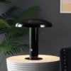 11" Suillius Contemporary Bohemian Rechargeable/Cordless Iron LED Mushroom Table Lamp - JONATHAN Y