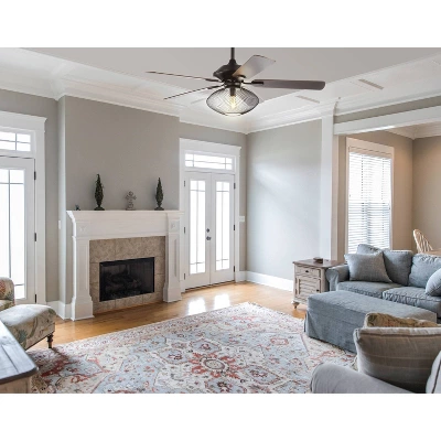 52" LED Mid Century Ceiling Fan With Remote Oil Rubbed Bronze - JONATHAN Y: 5-Blade, Wood Composite, UL Listed, Remote Included 4 52" LED Mid Century Ceiling Fan With Remote Oil Rubbed Bronze - JONATHAN Y: 5-Blade, Wood Composite, UL Listed, Remote Included - Image 4