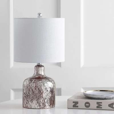 19" Glass Gemma Bell Table Lamp (Includes LED Light Bulb) Chrome - JONATHAN Y 2 19" Glass Gemma Bell Table Lamp (Includes LED Light Bulb) Chrome - JONATHAN Y - Image 2