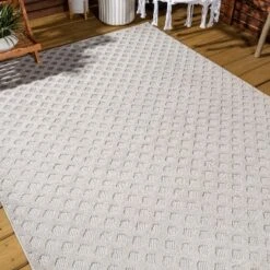 Rabat High-Low Pile Mini-Diamond Trellis Indoor/Outdoor Area Rug - JONATHAN Y -Furniture store GUEST 6efec18b 90b0 4ac2 aa86 937b6fadcd10