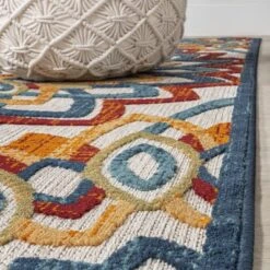 Flora Abstract Bold Mandala High-Low Indoor/Outdoor Area Rug - JONATHAN Y -Furniture store GUEST 737b4d4e 5bfa 450f a757 fa8f67afcbe6