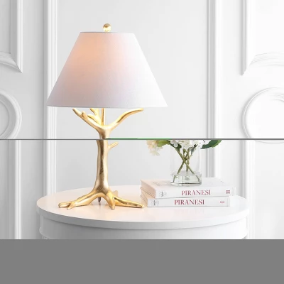 33.5" Galen Resin Table Lamp (Includes LED Light Bulb) Gold - JONATHAN Y 1 33.5" Galen Resin Table Lamp (Includes LED Light Bulb) Gold - JONATHAN Y