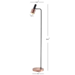 59.50" Metal Brady Task Floor Lamp (Includes LED Light Bulb) Black - JONATHAN Y -Furniture store GUEST 74995573 36df 42f6 8239 47d3aa371ce4