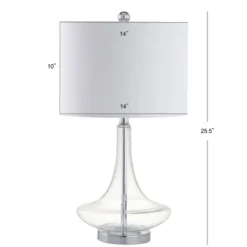 25.5" (Set Of 2) Cecile Glass Teardrop Table Lamp (Includes Energy Efficient Light Bulb) - JONATHAN Y -Furniture store GUEST 74b2f4b5 4446 4916 82ac 923c4e2c4626