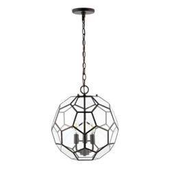 13.5" 3-Light Bee Modern Farmhouse Iron/Glass LED Pendant Oil Rubbed Bronze/Clear - JONATHAN Y 13 13.5" 3-Light Bee Modern Farmhouse Iron/Glass LED Pendant Oil Rubbed Bronze/Clear - JONATHAN Y -Furniture store GUEST 7528300a fa32 4f44 b3b2 a56d27caec0c